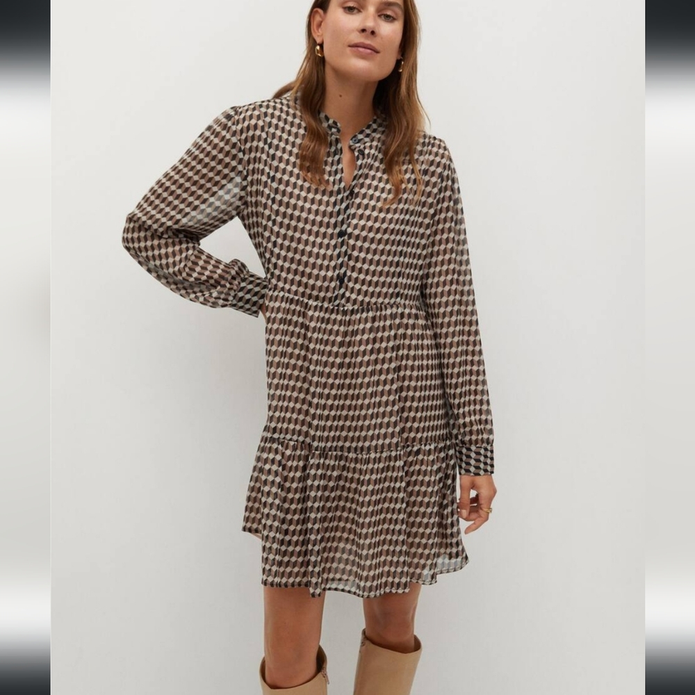 Mango Flowy Print Dress